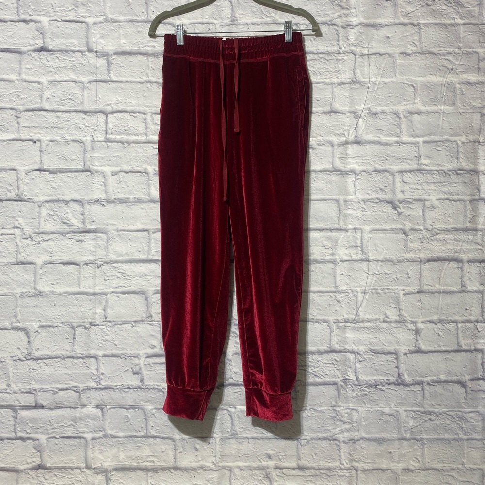 Fabletics Red Velvet Joggers
